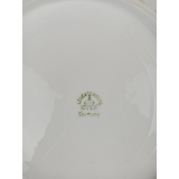 Leuchtenburg Germany Porcelain Painted Plate Roses & Golden Wheat 8.5" - Picture 7 of 7